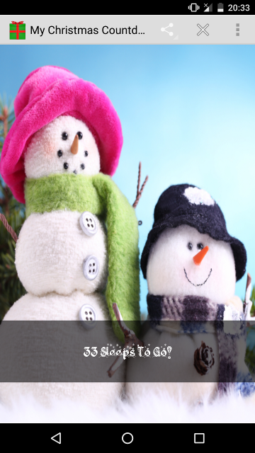 My Christmas Countdown Screen